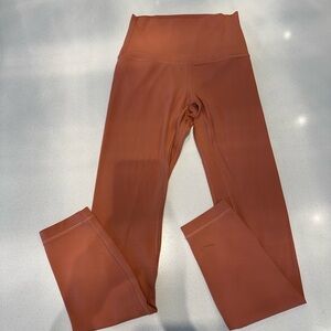 Lululemon Align Rust Orange High-Waisted Leggings 25 inch Size 2